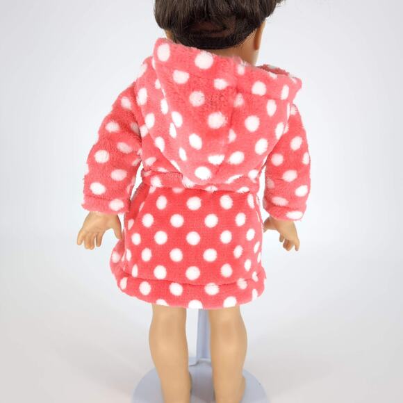 Our Generation OG by Battat Salmon Pink Polka Dot Bathrobe for 18" Dolls -GUC - Picture 3 of 12